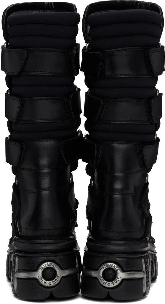 Vetements Black New Rock Edition Tower Boots 2
