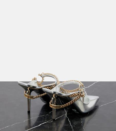 JIMMY CHOO Jean Paul Gaultier Sling Back60 レザー・パンプス Jimmy Choo x Jean Paul Gaultier embellished leather