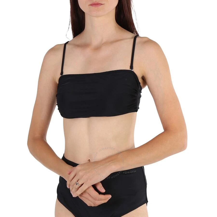 Ganni Ladies Black Bandeau Bralette Bikini Top 1