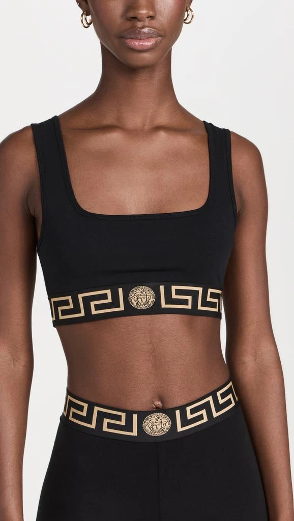 Versace Topeka Jersey Bi-Stretch Cotton Bra Top