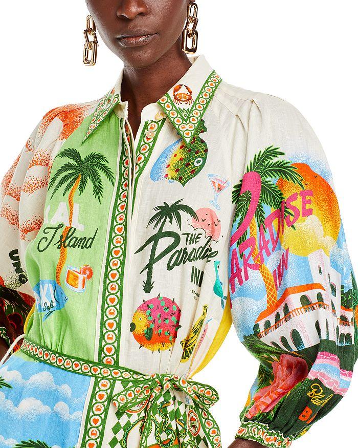 Alémais Paradiso Printed Linen Dress