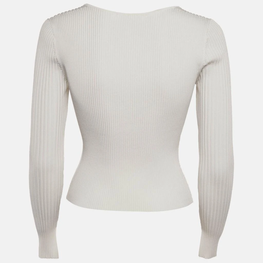Jonathan Simkhai Jonathan Simkhai White Rib Knit Cut-Out Alexia Top S 2
