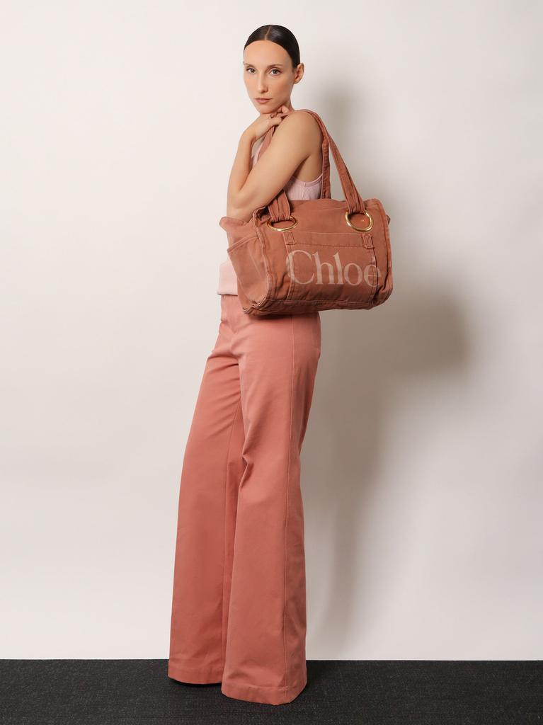 Chloé Chloé Plage washed cotton shoulder bag - Shoulder Bags