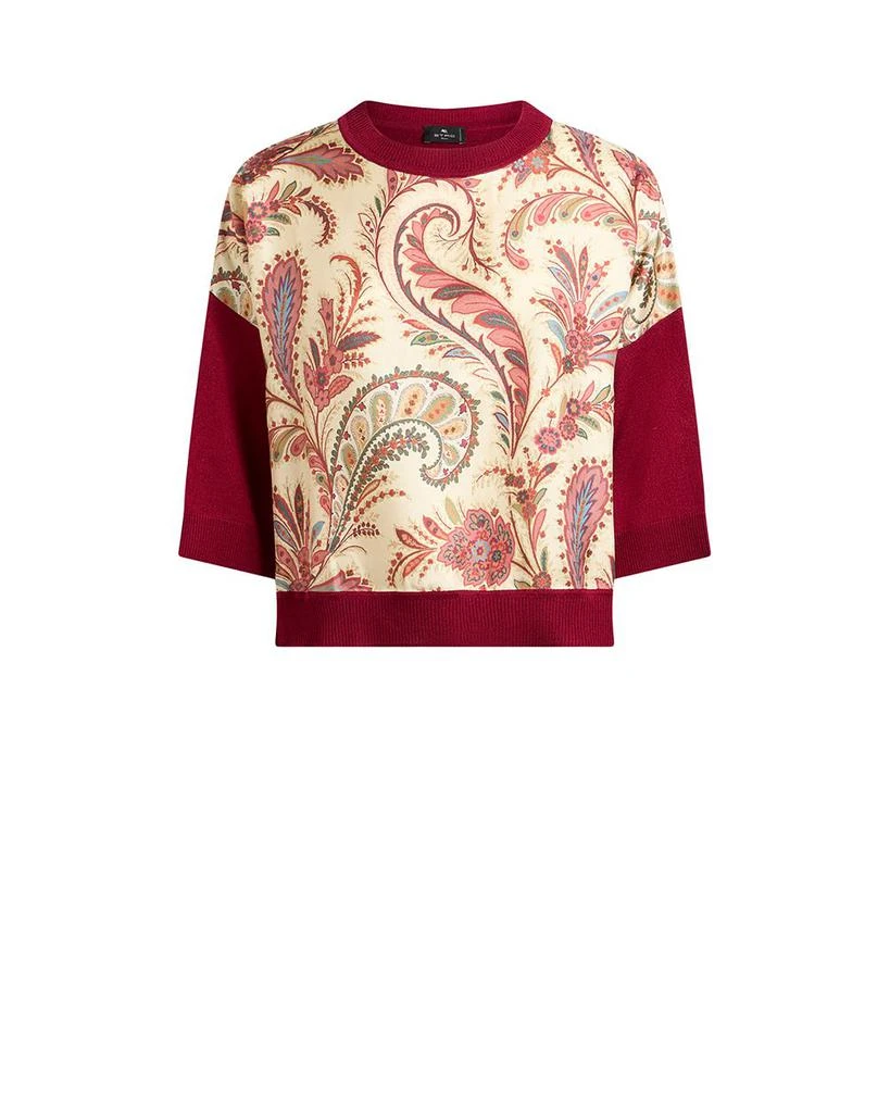 ETRO Silk Panel Sweater 4