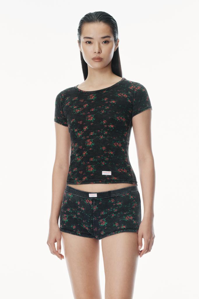 Alexander Wang Floral-Print Scoop Neck Tee