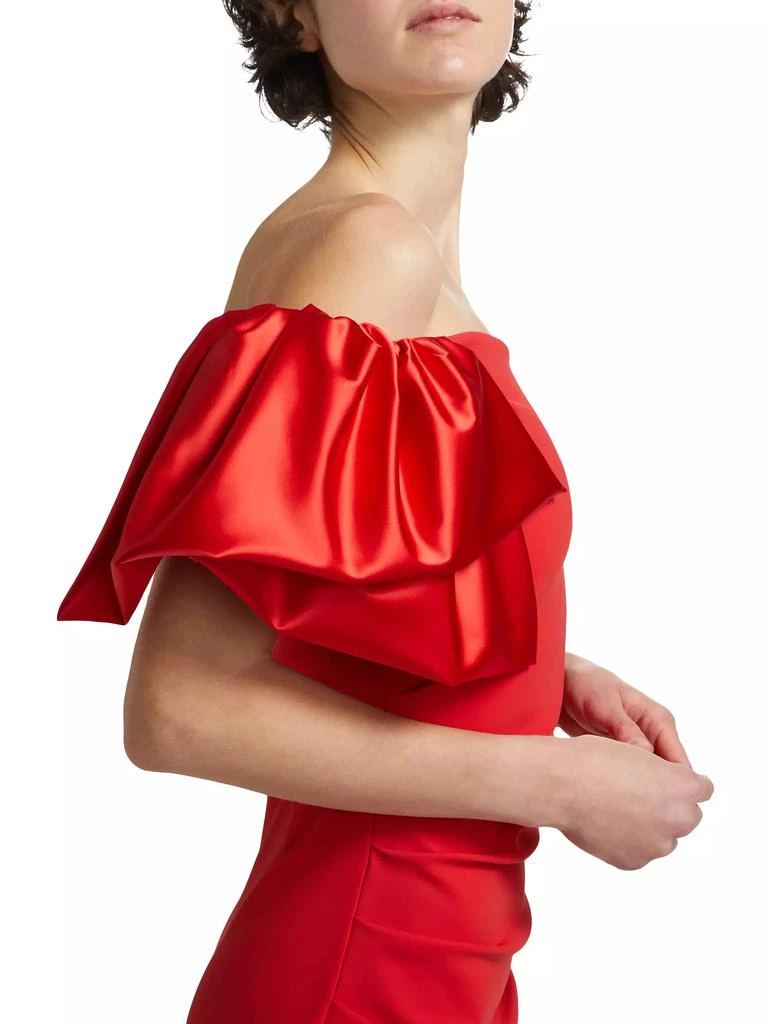 Chiara Boni Ocura Satin Off-the-Shoulder Minidress 6
