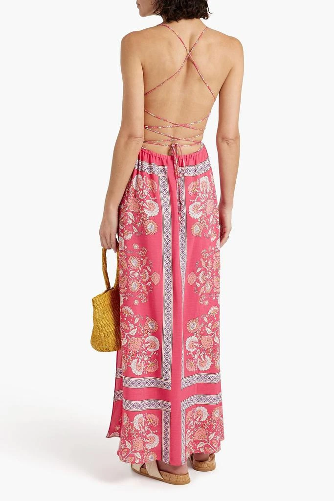 ANTIK BATIK Dandy gathered printed crepe maxi dress 3