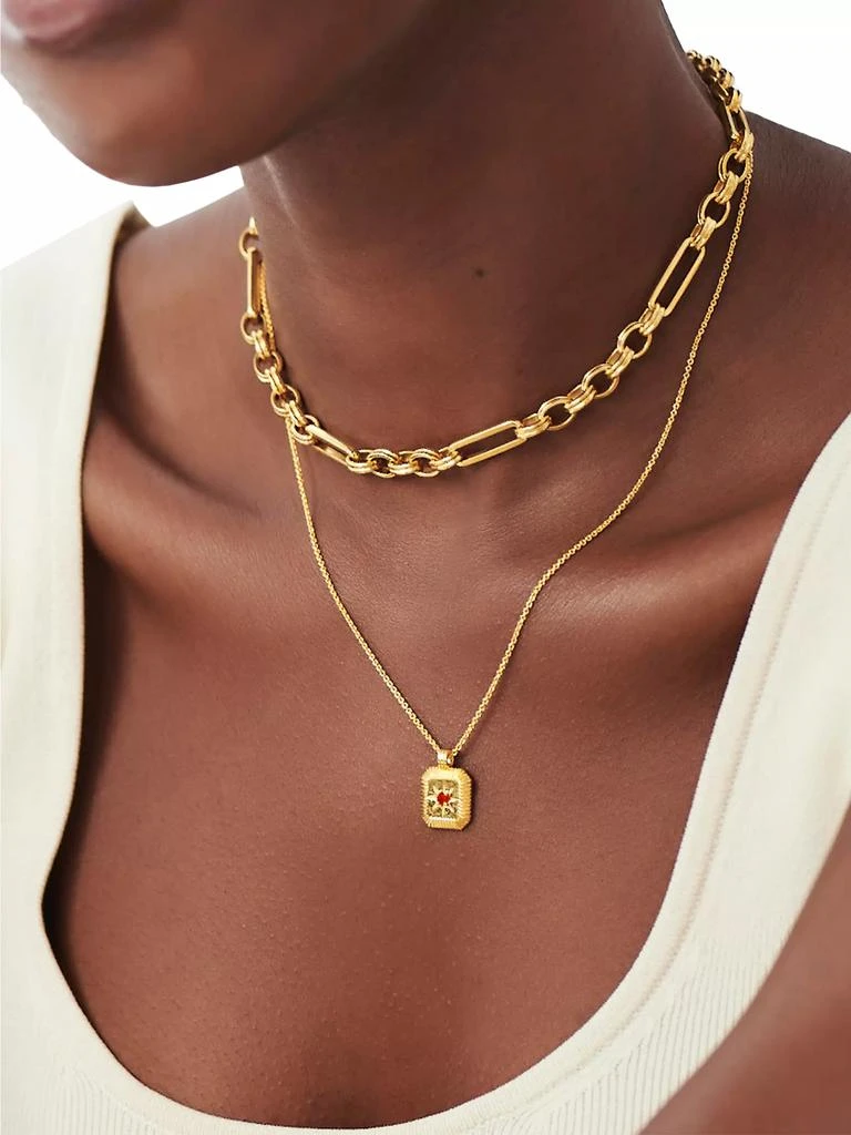 Missoma 18K-Yellow-Gold Vermeil & Birthstone Pendant Necklace 3