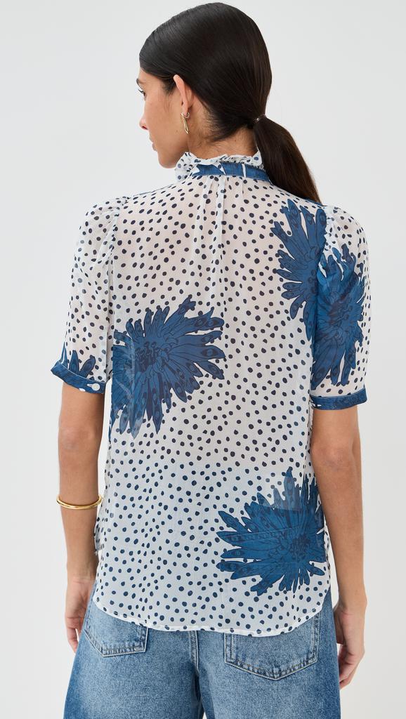 Alix of Bohemia Winn Indigo Dahlia Shirt