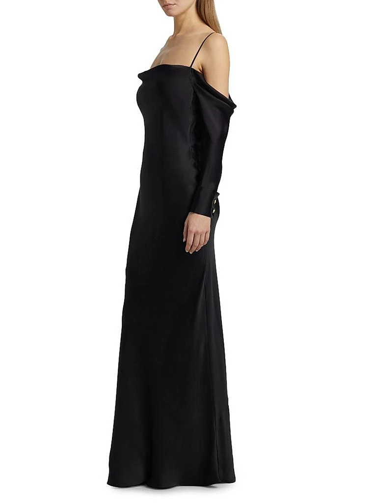 L'Agence Melly Silk Off-The-Shoulder Gown 4