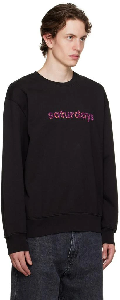 Saturdays NYC Black Bowery Cheetah Sweatshirt 2