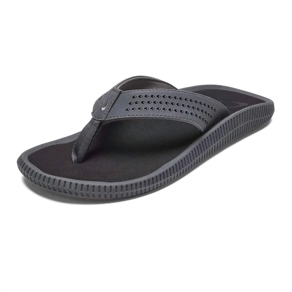 OluKai Men
s Ulele Sandal In Dark Shadow/black
