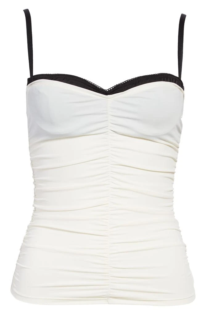 Miaou Renzo Ruched Mesh Tube Top 5