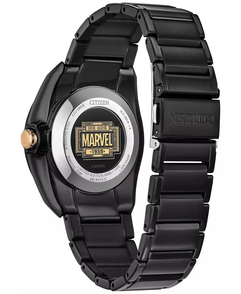 Citizen Eco-Drive Men's Marvel Legends 85th Anniversary Black-Tone Stainless Steel Bracelet Watch 43mm Boxed Set 4