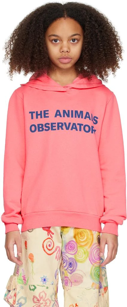 The Animals Observatory Kids Pink Taurus Hoodie 1