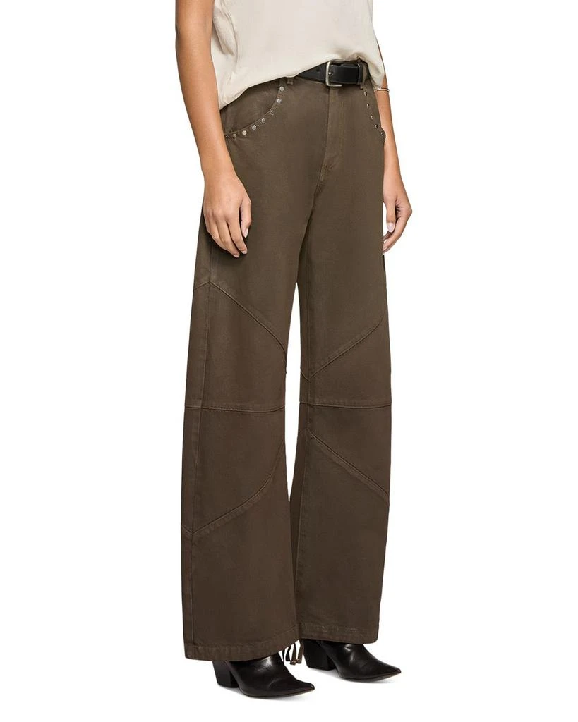 EB Denim Frederic High Rise Barrel Leg Jeans in Coated Saddle 3