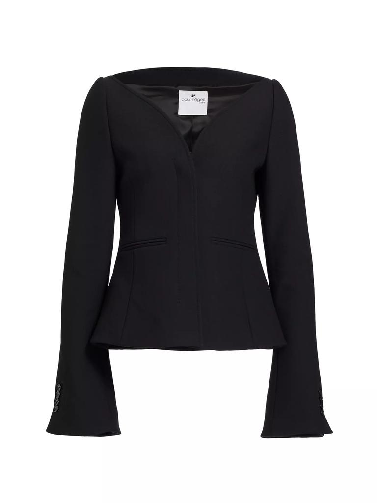 courreges Ellipse Heritage Crepe Tailored Jacket