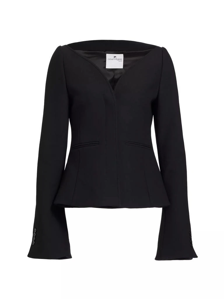 courreges Ellipse Heritage Crepe Tailored Jacket 1