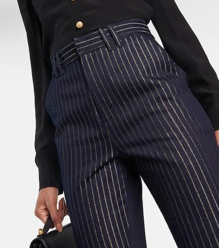 Balmain Flared Lurex® pinstripe jeans 4