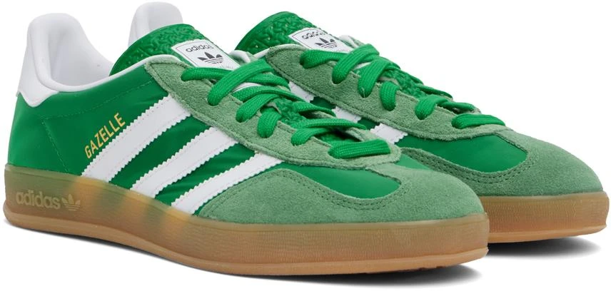 Adidas Green & White Gazelle Indoor Sneakers 4