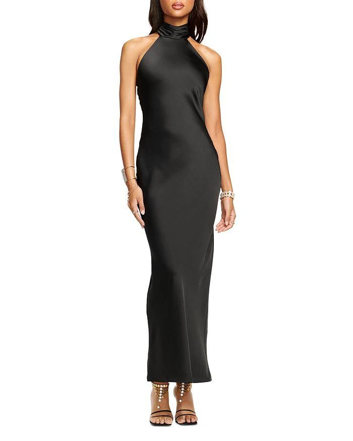 Ramy Brook Tatiana Satin Halter Gown 1