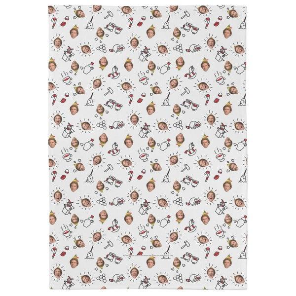 Elf Elf Buddy Faces Tea Towel