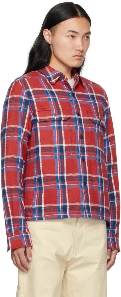 Rick Owens Red 
Navy Hollywood Cropped Overshirt 2