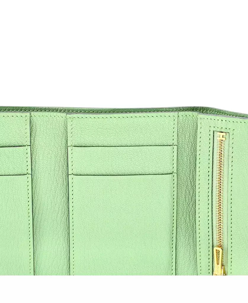 Pre-Owned Hermes Compact Trifold Bearn Wallet Chevre Mysore 6