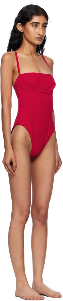 Haight Red Crepe Tamis Swimsuit