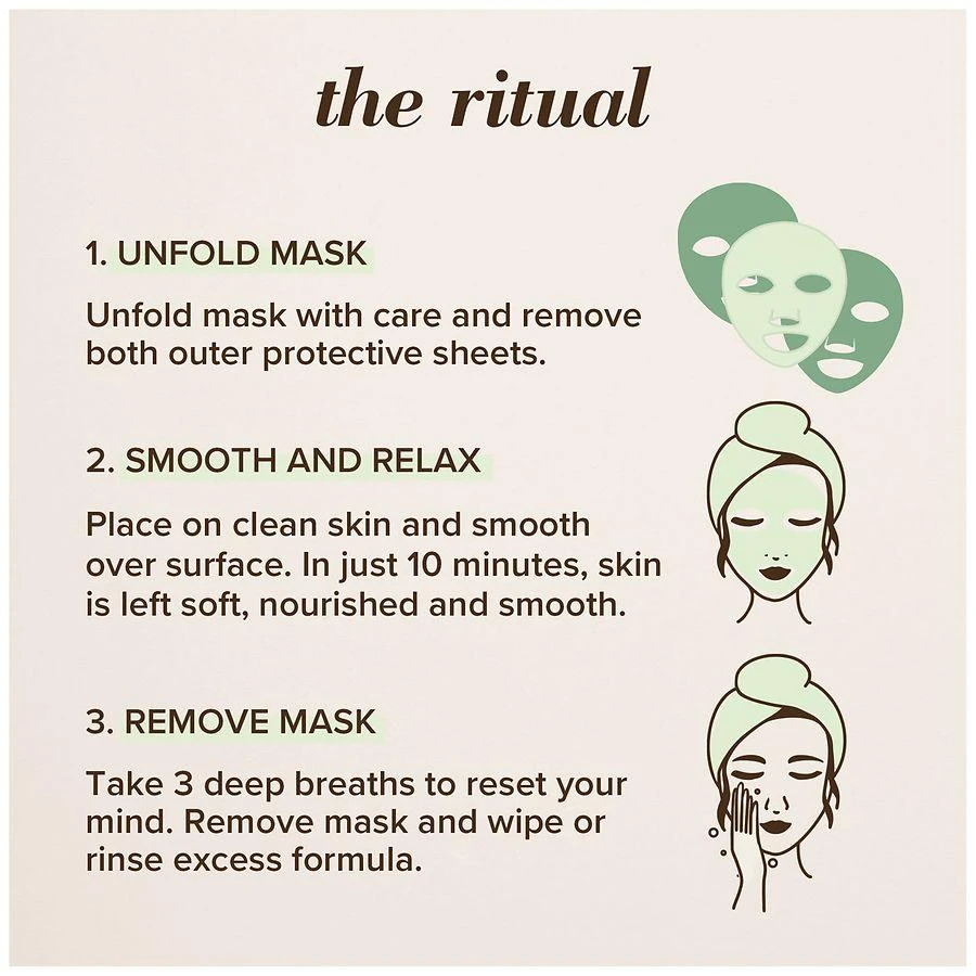 Burt's Bees Detoxifying Biocellulose Single-Use Gel Face Mask with Charcoal & Green Tea 3