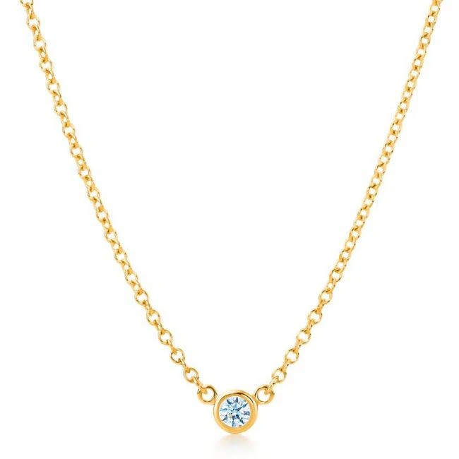 Suzy Levian 14k White Gold 0.25 ct TDW Diamond Solitaire Necklace 5
