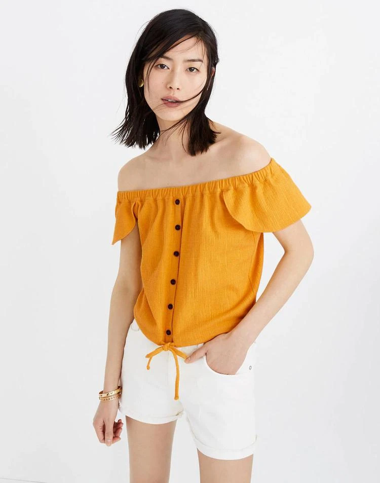 Madewell Texture & Thread Off-the-Shoulder Top 1