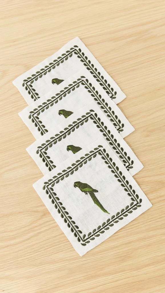 JOHANNA ORTIZ Dark Jungle Caica Cocktail Napkin Set of 4 4