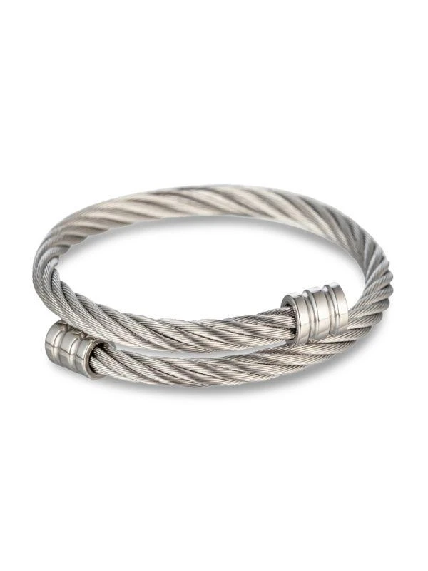 Eye Candy LA Luxe Nicky Titanium Cable Cuff Bracelet 1