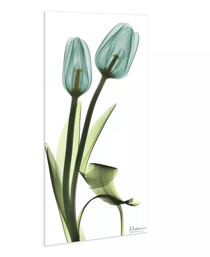 Empire Art Direct "Blue Tulips" Frameless Free Floating Tempered Glass Panel Graphic Wall Art, 48" x 24" x 0.2" 2