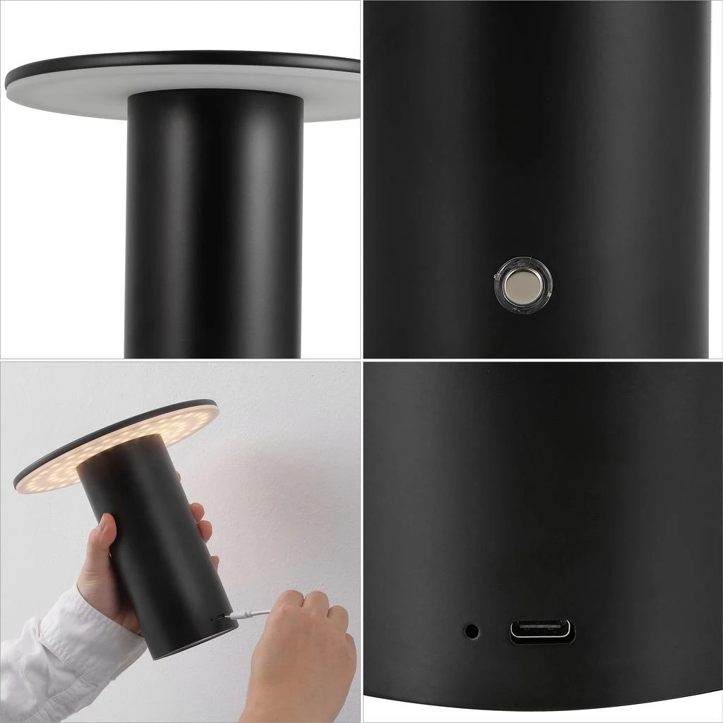 JONATHAN Y Gio Modern Minimalist Column Rechargeable/Cordless Dimmable Integrated LED Table Lamp with Touch Sensor 5