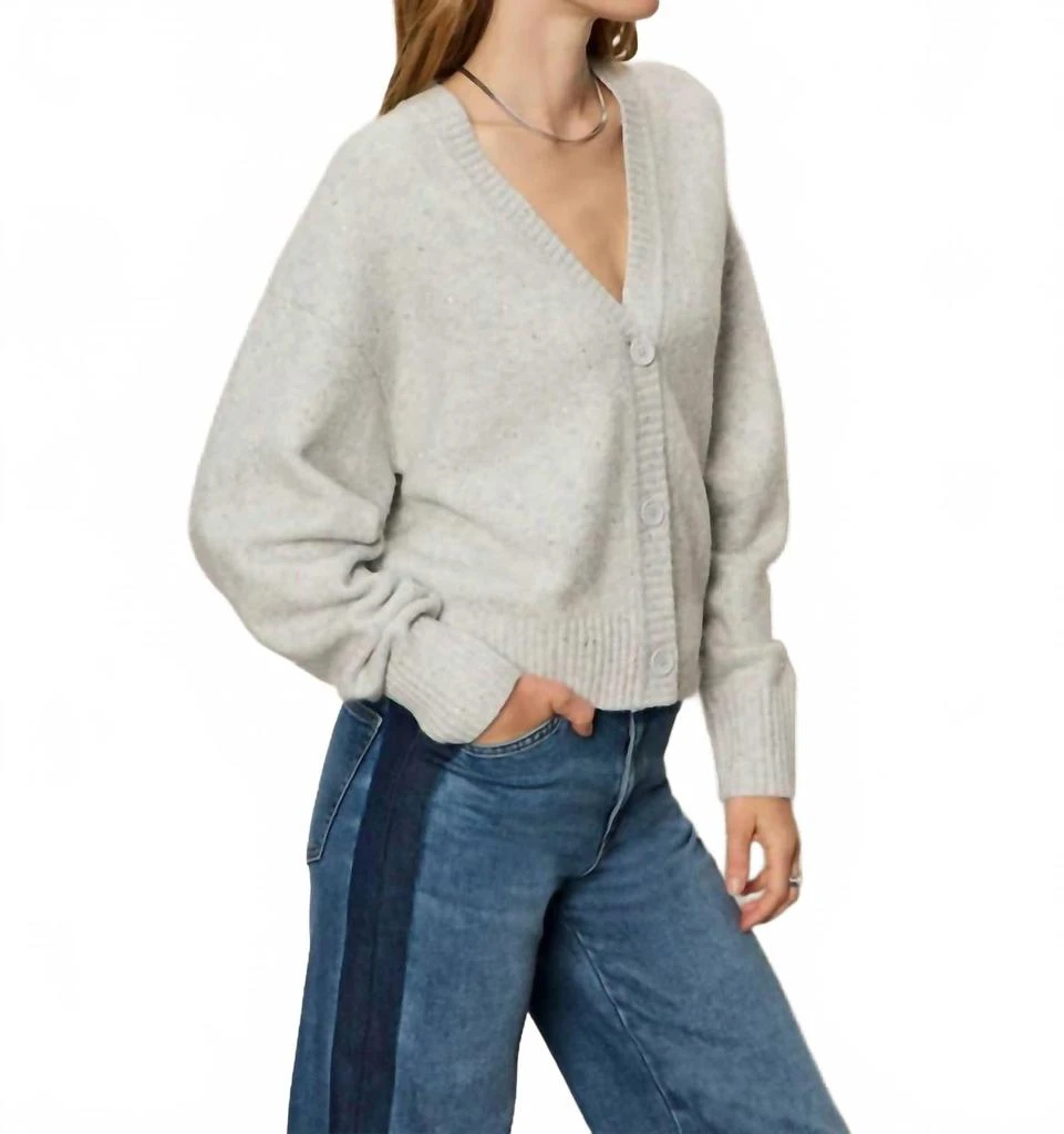 Sanctuary Shimmer Long Sleeve Cardigan In Heather Grey Sparkle 2