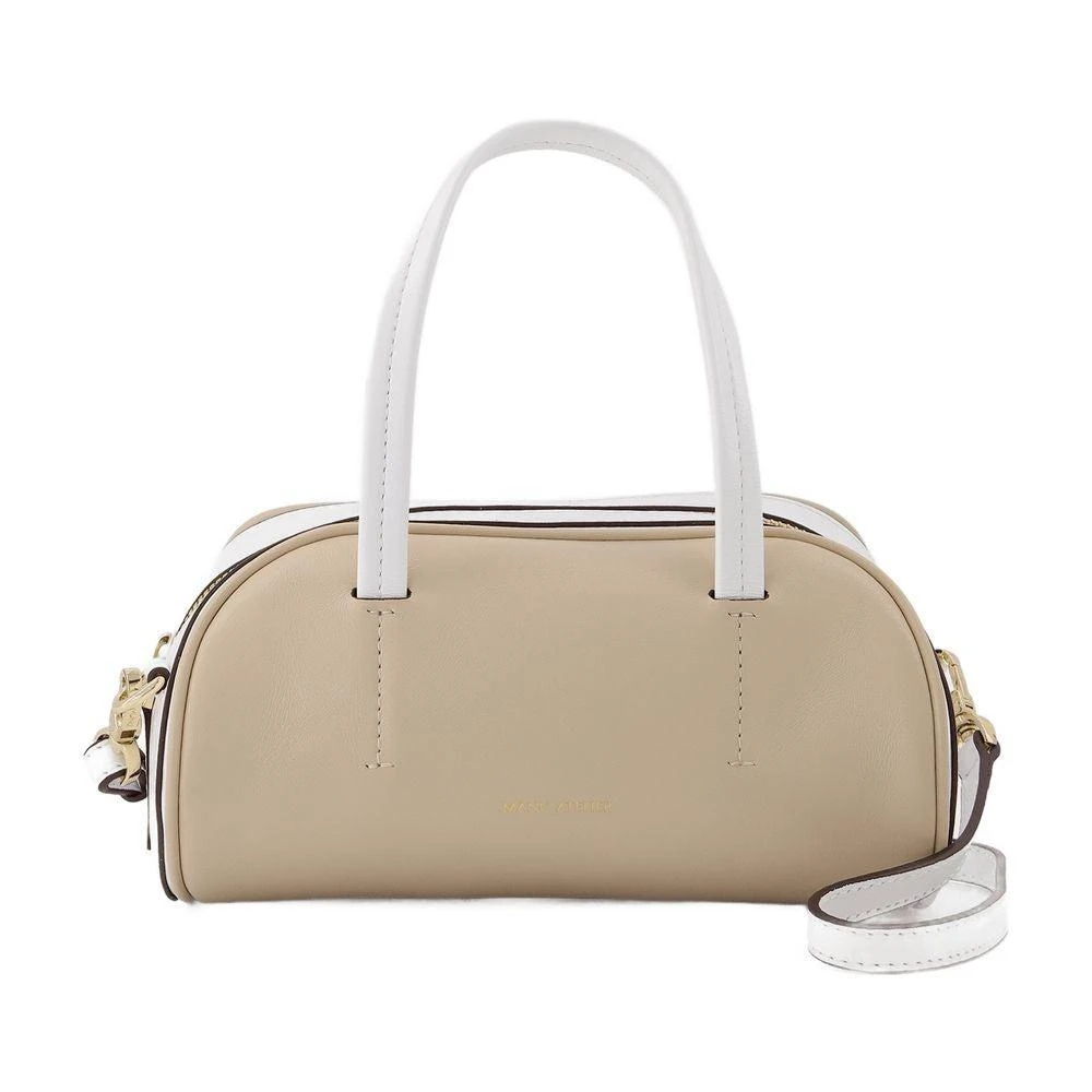 Manu Atelier Hourglass Bag In Ivory And White Leather 1