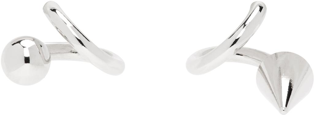 Justine Clenquet Silver Hirschy Earrings - Fashion