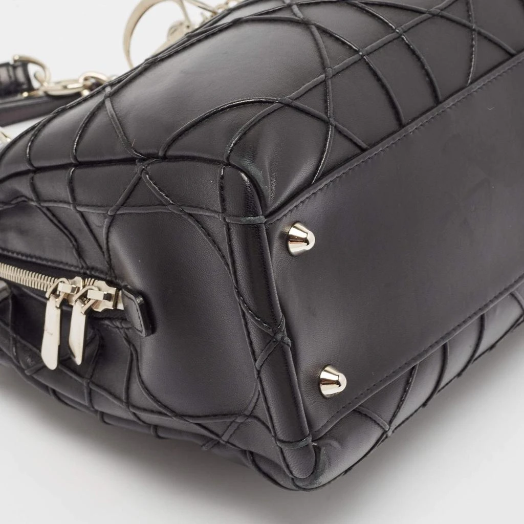 Dior Dior Black Macrocannage Leather Soft Chain Tote 14
