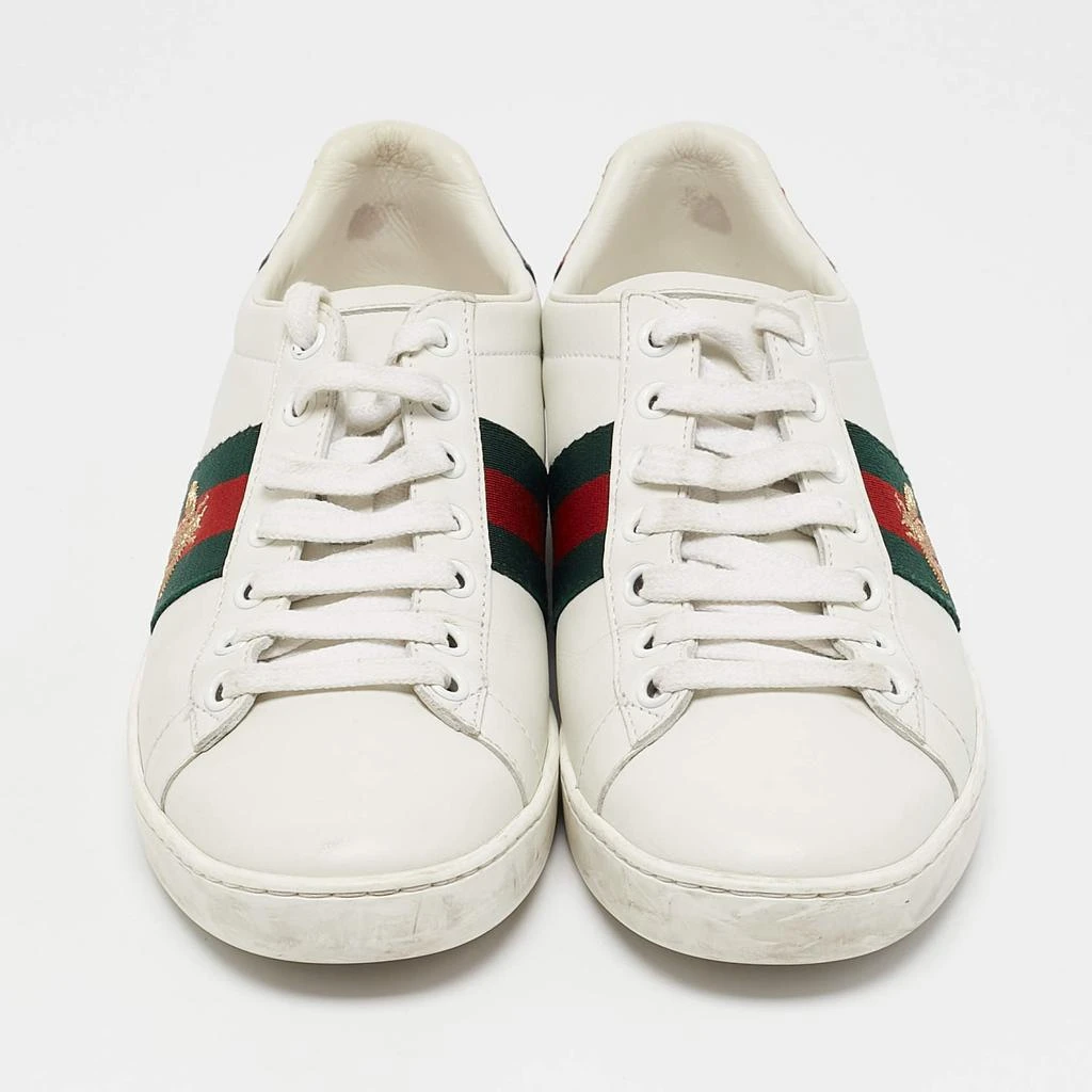 Gucci Gucci White Leather Ace Bee Embroidered Low Top Sneakers Size 36 3