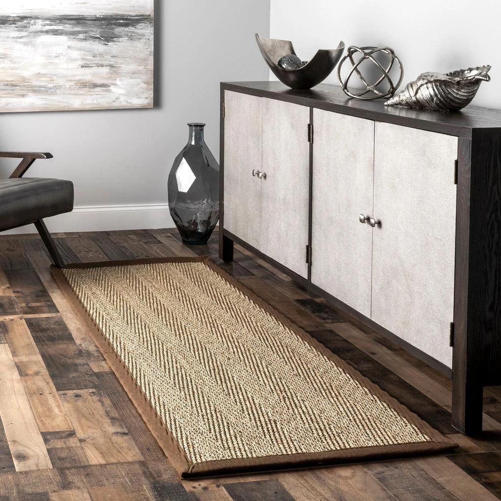 nuLOOM Larnaca Seagrass Herringbone Indoor/Outdoor Area Rug 2