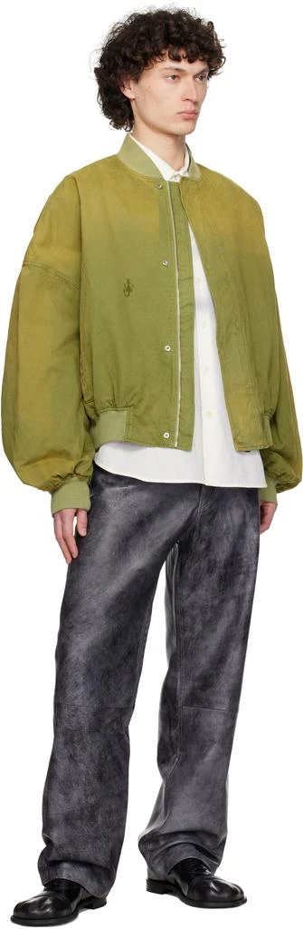 JW Anderson Green Relaxed Cotton Bomber Jacket 4