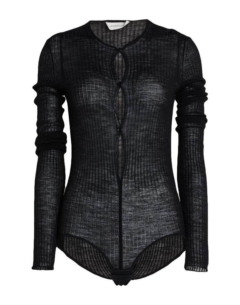 インナー・ルームウェアその他 Max Mara APOGEO1234 - Viscose turtleneck jersey bodysuit Max Mara Black Viscose Turtleneck Bodysuit – LOZURI®