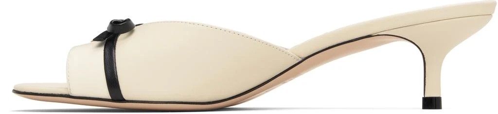 Valentino White Leather Bow Heeled Sandals 3