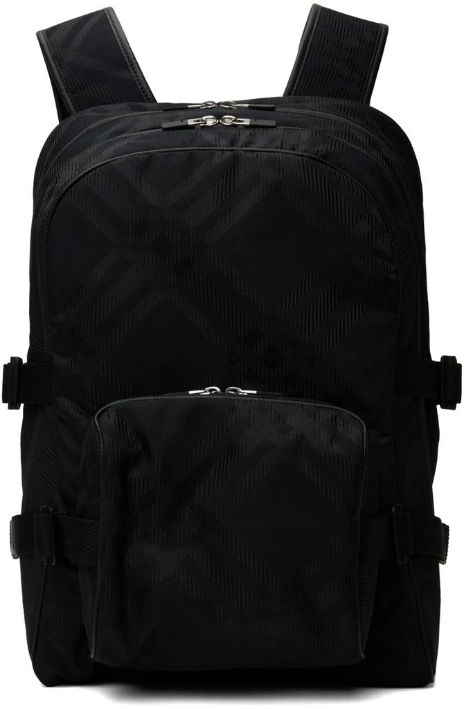 Burberry Black Check Backpack 1