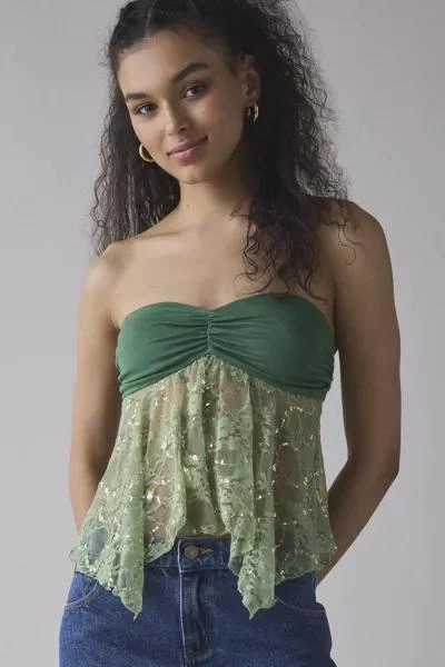 Kimchi Blue Kimchi Blue Sophie Sequin Lace Hanky Hem Tube Top 1
