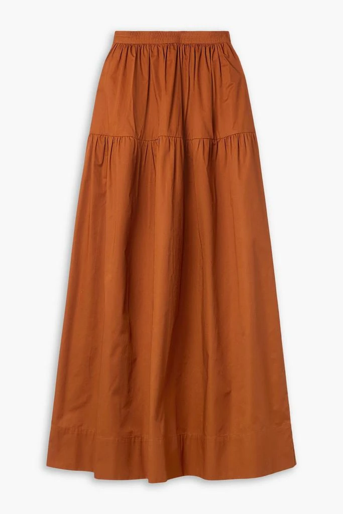 CO Tiered cotton-poplin maxi skirt 1