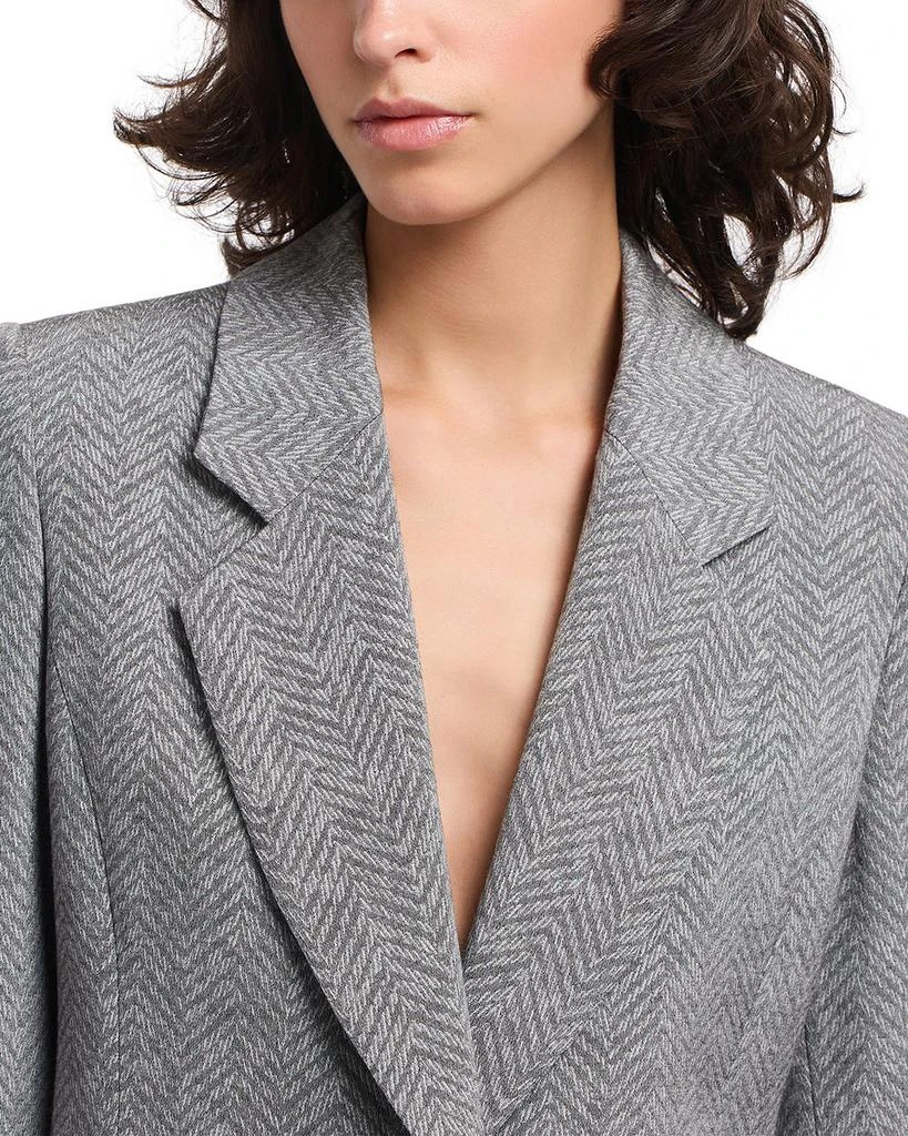 Emporio Armani Viscose and Wool Blend Chevron Blazer 4
