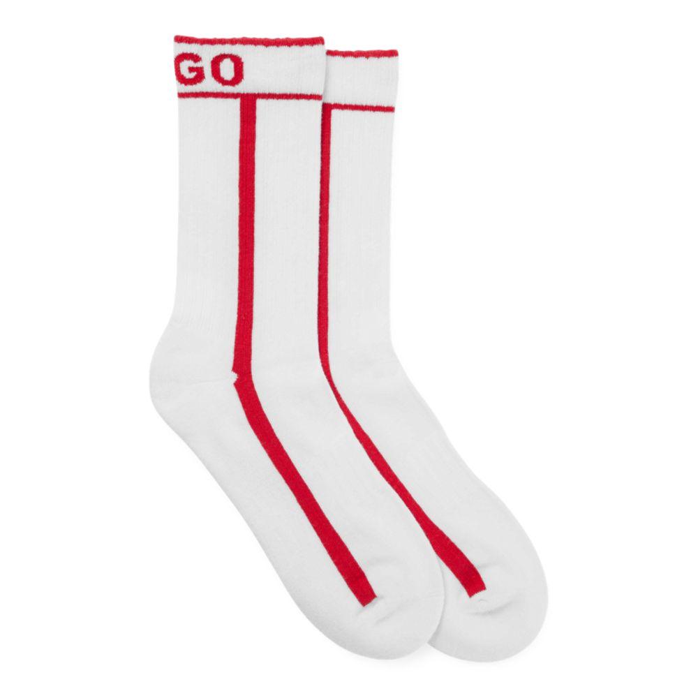 Hugo Boss Two-pack of ribbed socks with stripes and logo